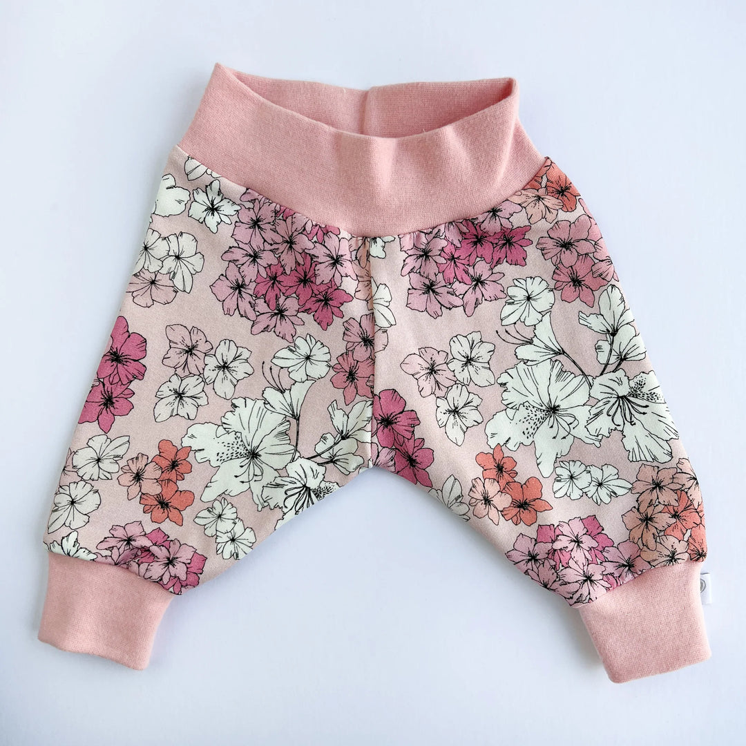 Pink Floral Organic Leggings