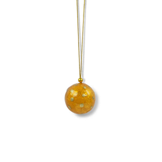 X-Mas Ball Cap Dots W.gold 3 cm: Cognac