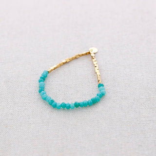 Elastic Steel Bracelet with Stones: Turquoise