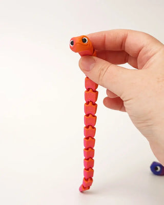 Articulated Long Worm Fidget Toy: Mixed colors