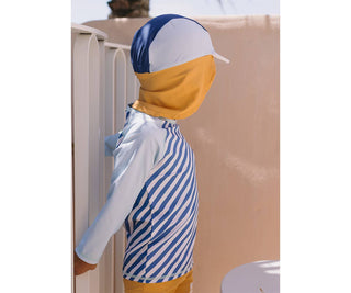 Baby Beach Hat Stripes Blues & Beyond S