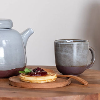 Cup Cer Soft S/M/L Red Clay with Grey Glaze 120/200/300 ml: S, 120 ml 7, 5x6cm