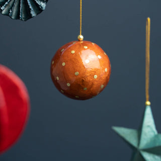 X-Mas Ball Cap Dots W.gold 6 cm: Airforce Blue