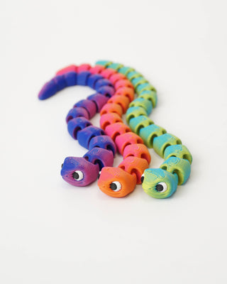Articulated Long Worm Fidget Toy: Mixed colors
