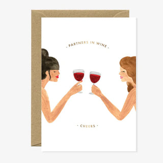 Partner in wine - Love & friendship Greeting card by All the Ways to Say