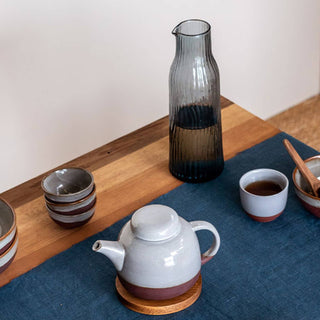 Teapot Cer Soft S/XL Red Clay with Grey Glaze 550/1400 ml: Red Clay with Grey / Extra Large