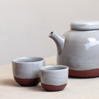 Cup Cer Soft S/M/L Red Clay with Grey Glaze 120/200/300 ml: S, 120 ml 7, 5x6cm