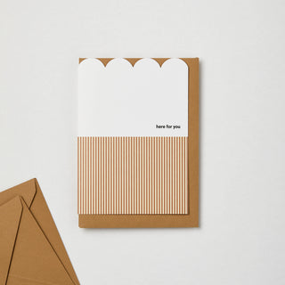 SCALLOP 'HERE FOR YOU' ROSE/CREAM CARD
