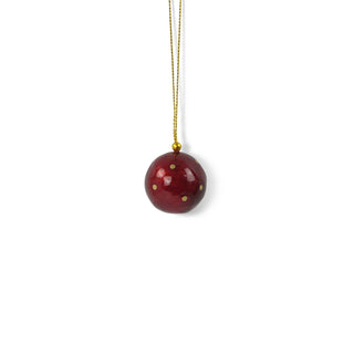 X-Mas Ball Cap Dots W.gold 3 cm: Cognac