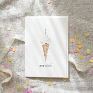 Leo La Douce Atelier Greeting Card · Ice Cream Candle
