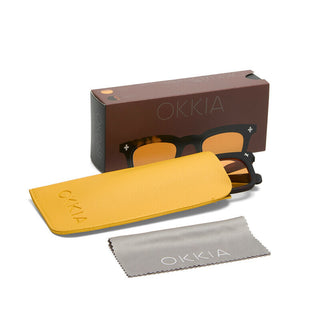 Okkia Sunglasses - Firenze Havana Black yellow lenses OK068B3H-YE