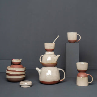 Cup Cer Soft S/M/L Red Clay with Grey Glaze 120/200/300 ml: S, 120 ml 7, 5x6cm