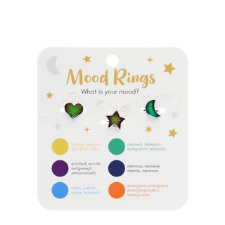 Mood rings (set of 3) - Heart, star & moon