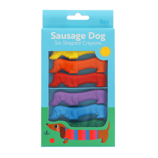 Dog shaped crayons (set of 6) - Sunny Sausage Dog