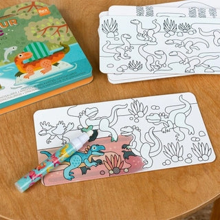 Dinosaur magic Colouring Cards