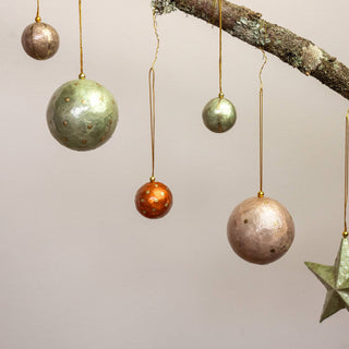X-Mas Ball Cap Dots W.gold 3 cm: Evening Blue