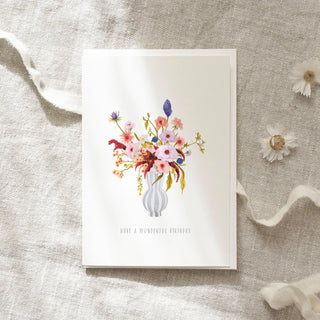 Leo La Douce Atelier Greeting Card · Flowers -Wonderful Birthday