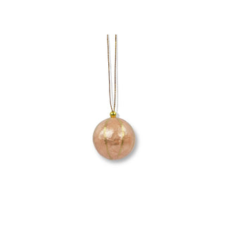 X-Mas Ball Cap Stripe W.gold 3 cm: Arabic Red
