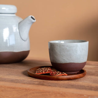 Cup Cer Soft S/M/L Red Clay with Grey Glaze 120/200/300 ml: S, 120 ml 7, 5x6cm