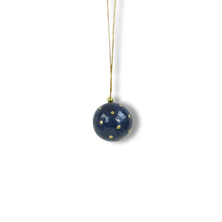 X-Mas Ball Cap Dots W.gold 3 cm: Airforce Blue
