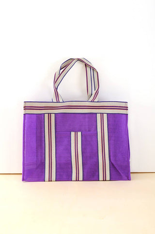 Recycled nylon beach bag Purple