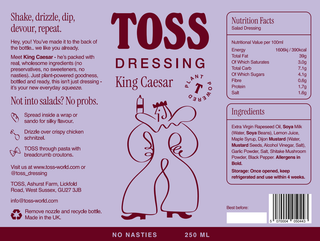 TOSS King Caesar Dressing - Vegan Caesar Style Dressing