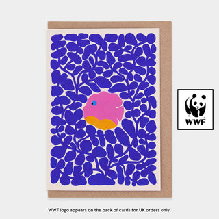 Seaweed and Fish WWF Greetings Card: UK (includes WWF-UK logo)