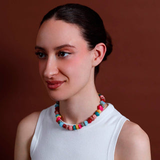 Steel Choker Beads Stones: Combined 4