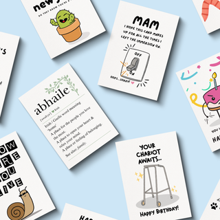New Home Card - Abhaile Door Gaeilge Design.