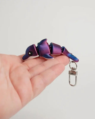 Colorful Dolphin Articulated Keychain Fidget Toy
