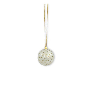X-Mas Ball Cap Dots W.gold 3 cm: Airforce Blue