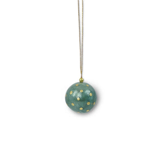 X-Mas Ball Cap Dots W.gold 3 cm: Airforce Blue
