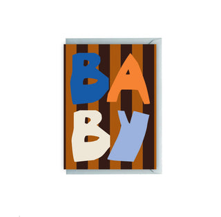 BABY STRIPED NEW BABY CARD
