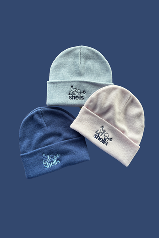 Shells Light Blue Beanie
