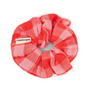 Scrunchie Pink / Red Gingham Check