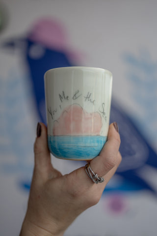 "You, Me, & the Sea" Shells Beaker