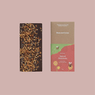 Bean & Goose 70g Chocolate Bar -Spiced Hazelnut