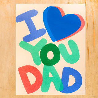 I heart you dad card