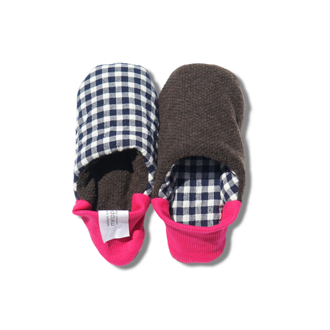 Woolly Gingham Slipper