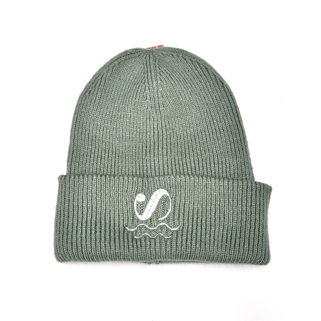 Shells Deep Cuff Beanie - Dusty Green