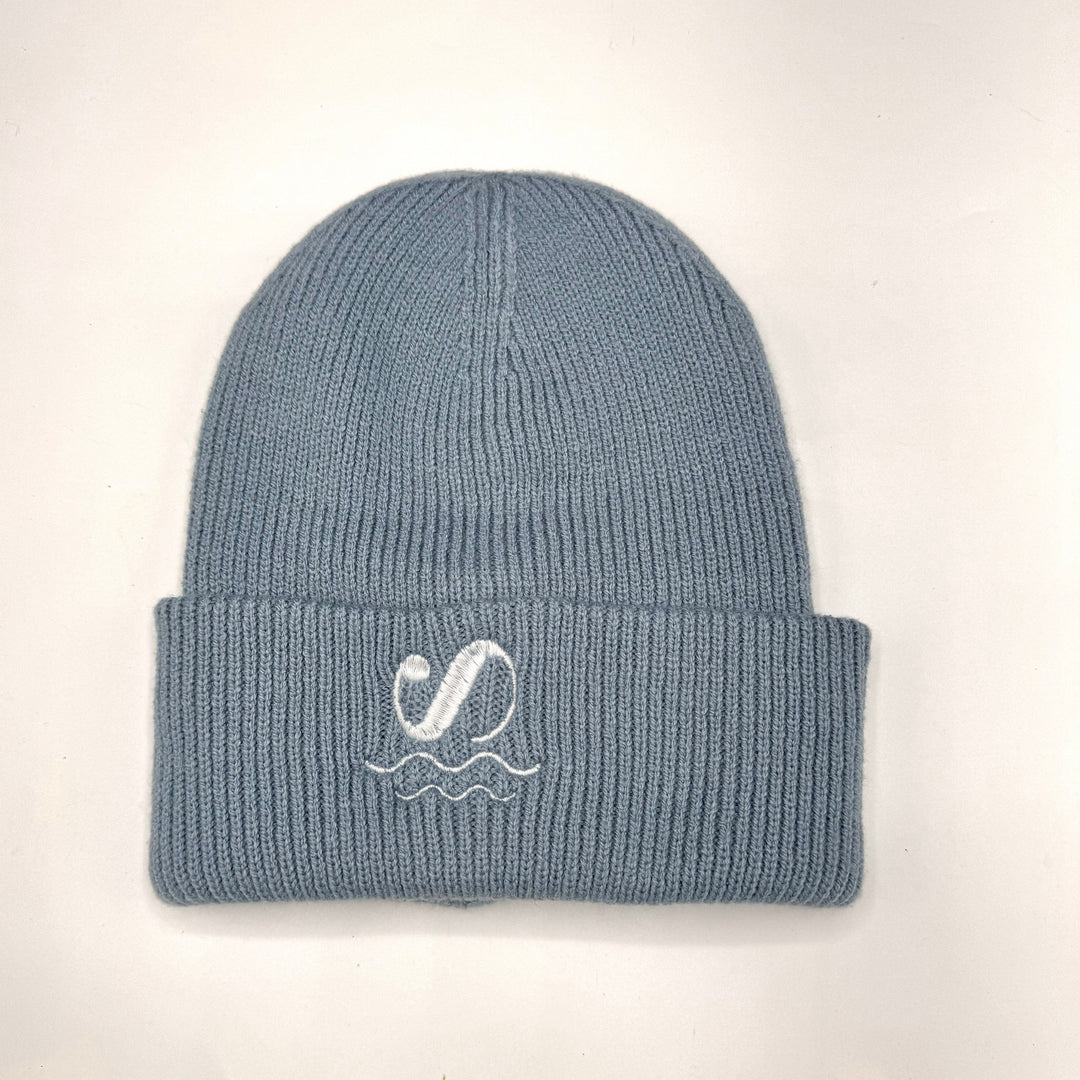 Shells Deep Cuff Beanie - Dusty Blue