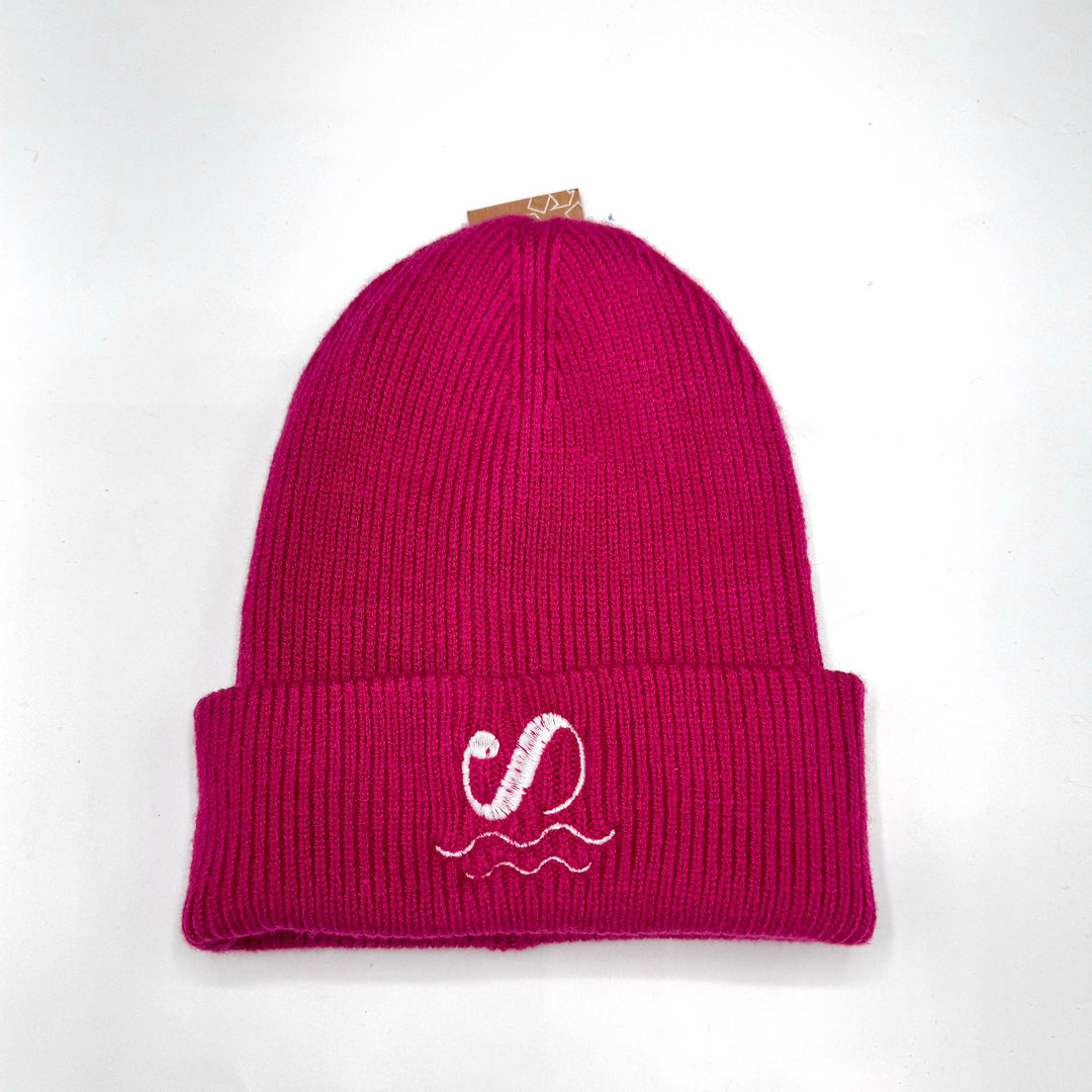 Shells Deep Cuff Beanie - Fuchsia