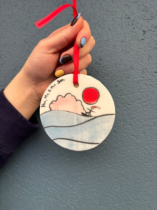 Shells Christmas Disc Ornament