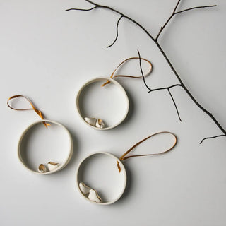 Love Bird Hoop Ornaments by KaroArt