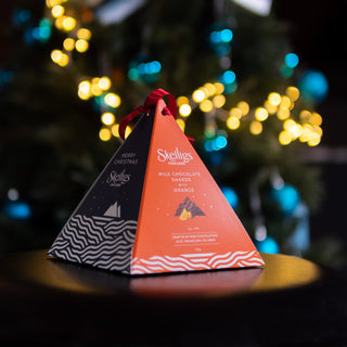Skeiligs Chocolate Pyramid – Milk Chocolate Shards with Orange