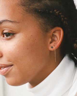 Lines & Current 'Mona' Thread Earrings - Silver