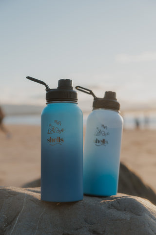 Shells x Eco Set - Flasket Max Insulated Water Bottle - Wave