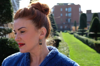 A Little Idea - Cate Blanchett collection Earrings - Rose Gold & Rainbow Glitter - Shells Cafe | Shells Little Shop