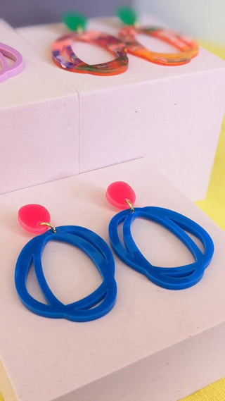 A Little idea earrings - CMAT Blue - Shells Cafe | Shells Little Shop