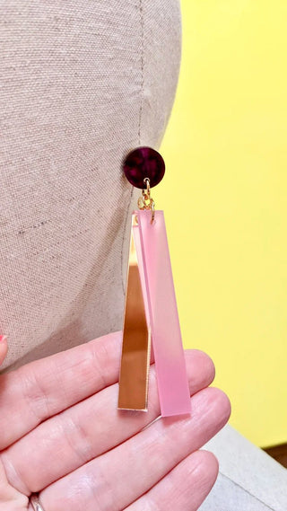 A little Idea Earrings - Isabella Rossellini - Dusky pink - Shells Cafe | Shells Little Shop